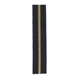 #10 Black, YKK Metal Chain Zipper Tape with Brass Teeth
