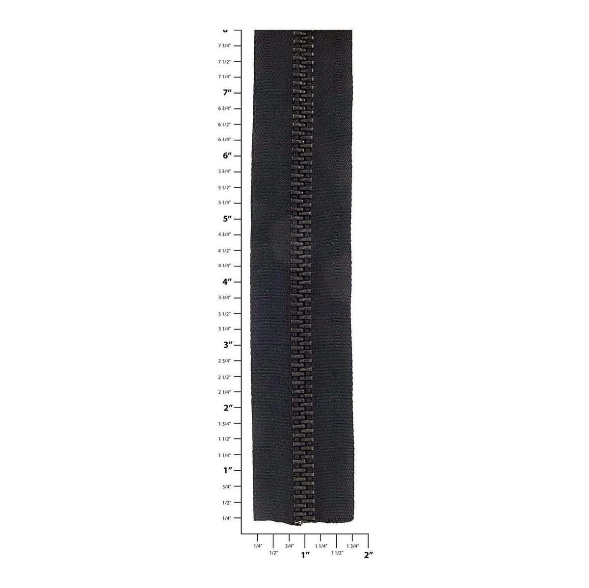 #10 Black, YKK Metal Chain Zipper Tape with Oxidized Teeth