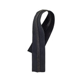 #10 Black, YKK Metal Chain Zipper Tape with Oxidized Teeth