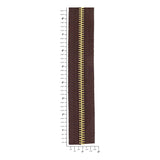 #10 Brown, YKK Metal Chain Zipper Tape with Brass Teeth