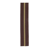 #10 Brown, YKK Metal Chain Zipper Tape with Brass Teeth