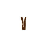 #3 Metal, Brown 12" YKK Closed End Handbag Zipper with Brass Teeth