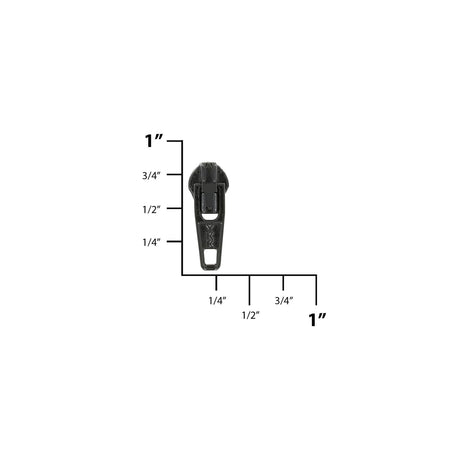 #3 Black, Coil, YKK Auto-Lock Slider, Zinc Alloy