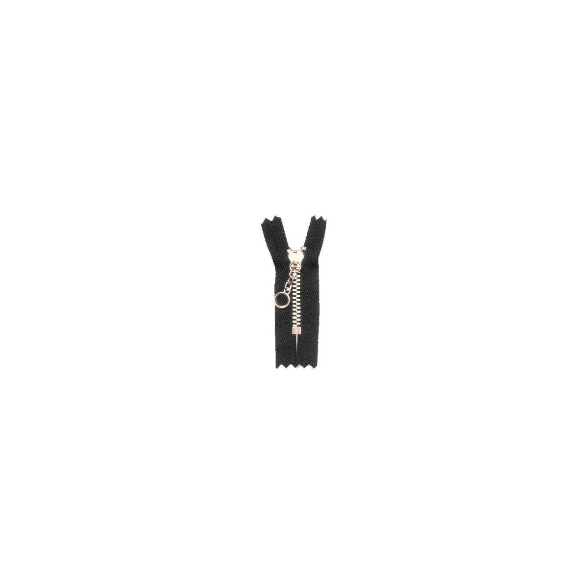 #3 Metal, Black, 9" YKK Closed End Handbag Zipper with Brass Teeth