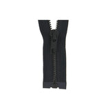 #5 Metal, Black, 30" YKK Separating Bomber Jacket Zipper with Black Oxide Teeth