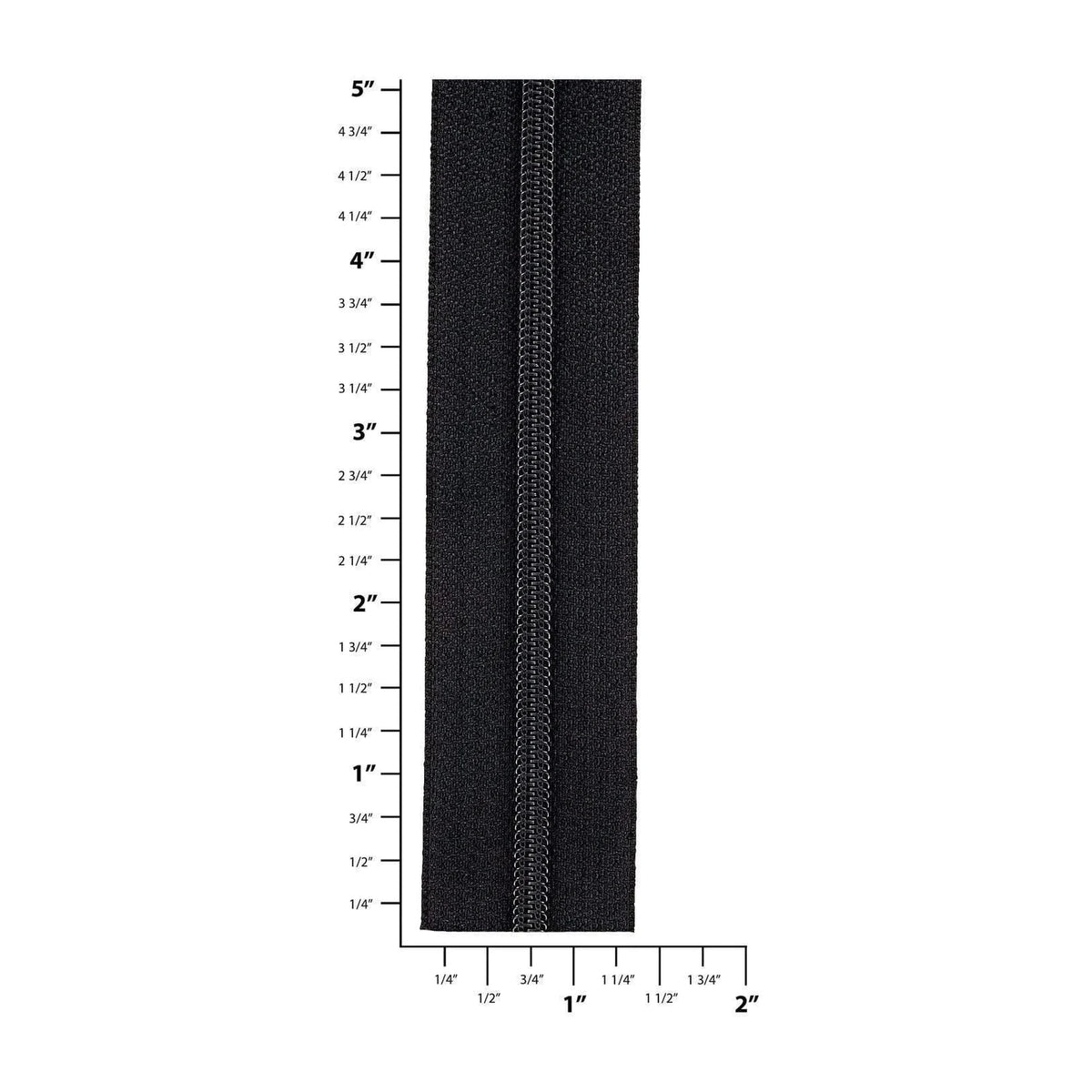 #4.5 Black, YKK Coil Zipper Tape, Nylon
