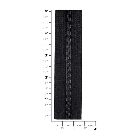 #4.5 Black, YKK Coil Zipper Tape, Nylon