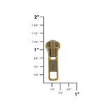 #5 Antique Brass, Metal, YKK Auto Lock Zipper Slider, Zinc Alloy