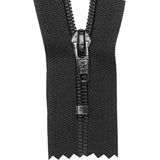 #5 Coil, Black, 9" YKK Closed End Boot Zipper, Nylon