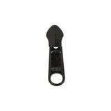 #5 Black, Coil, YKK Long Tab Semi-Swivel Zipper Slider, Zinc Alloy, #5CN-1-BLK