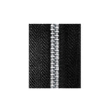 #5 Black, YKK Metal Chain Zipper Tape with Aluminum Teeth