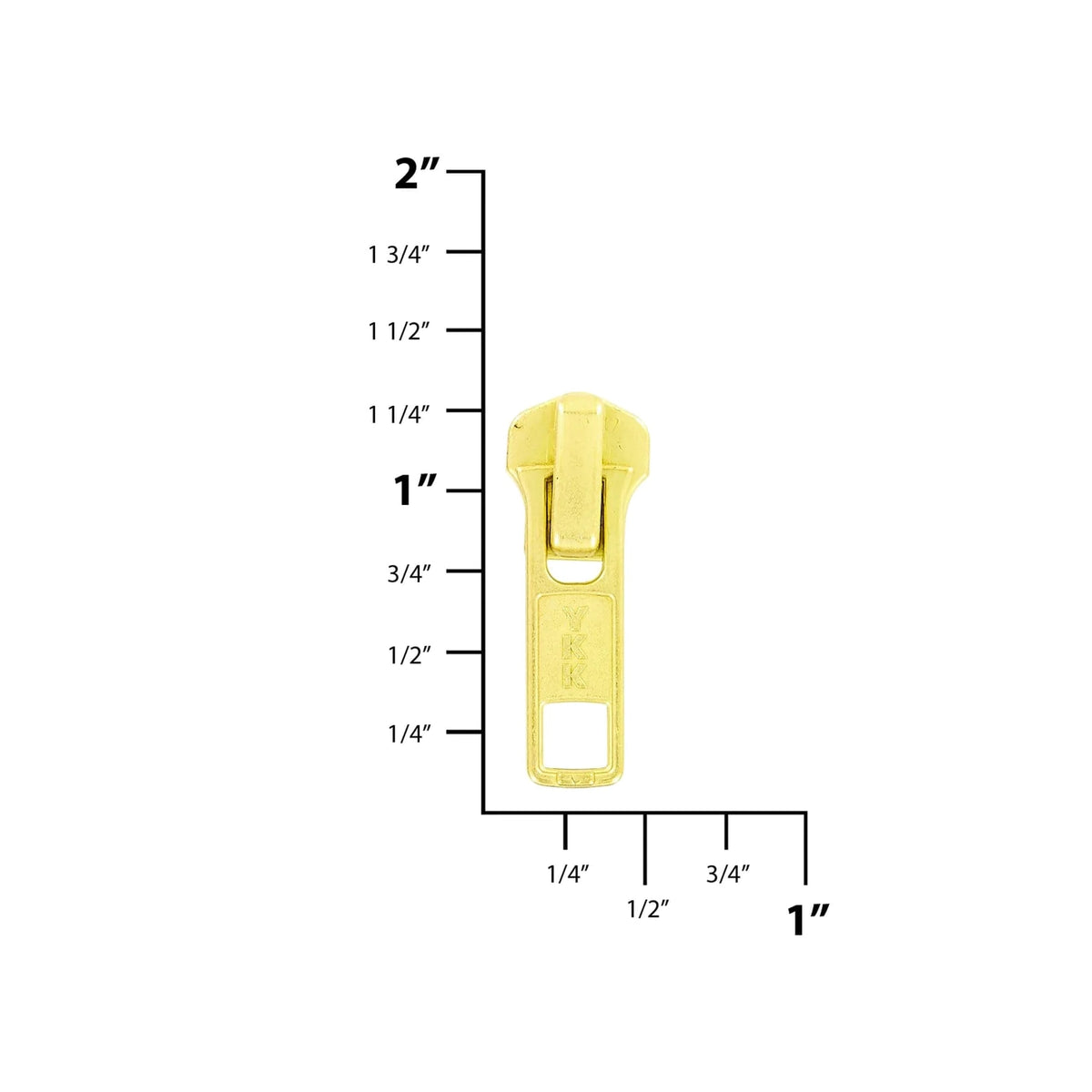 #5 Brass, Metal, YKK Auto Lock Zipper Slider, Zinc Alloy