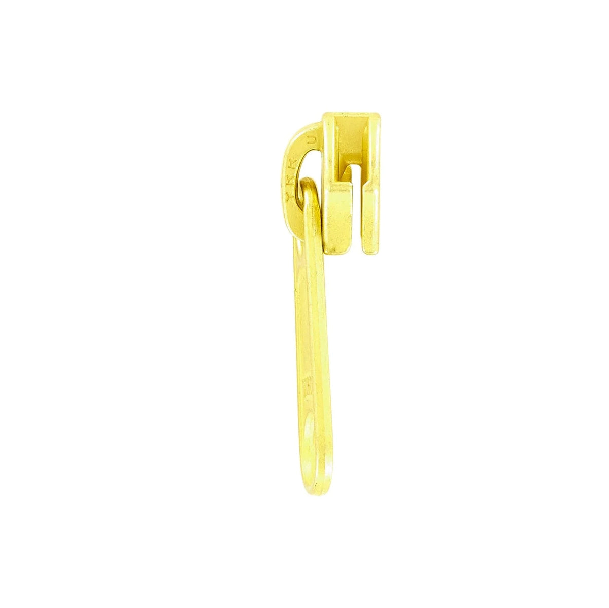#5 Brass, Coil, YKK Long Tab Semi-Swivel Zipper Slider, Zinc Alloy