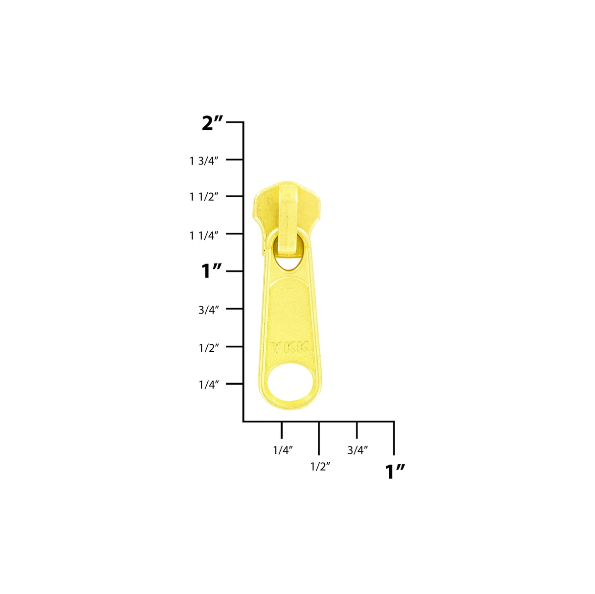 #5 Brass, Metal, YKK Long Tab Semi-Swivel Zipper Slider, Zinc Alloy