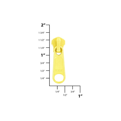 #5 Brass, Metal, YKK Long Tab Semi-Swivel Zipper Slider, Zinc Alloy
