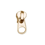 #5 Brass, Metal, YKK Short Tab Semi-Swivel Zipper Slider, Zinc Alloy
