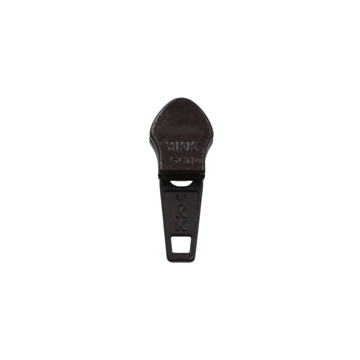 #5 Brown, Coil, YKK Short Tab Auto Lock Zipper Slider, Zinc Alloy