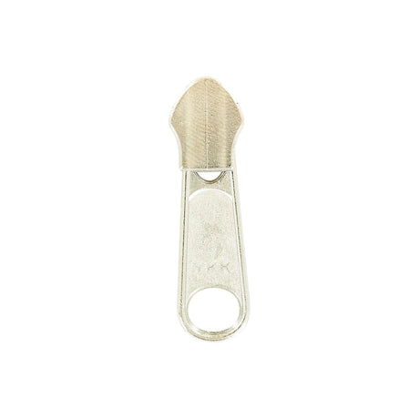 #5 Nickel, Coil, YKK Long Tab Semi-Swivel Zipper Slider, Zinc Alloy