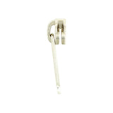 #5 Nickel, Metal, YKK Long Tab Semi-Swivel Zipper Slider, Zinc Alloy