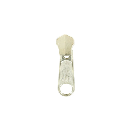 #5 Nickel, Metal, YKK Long Tab Semi-Swivel Zipper Slider, Zinc Alloy