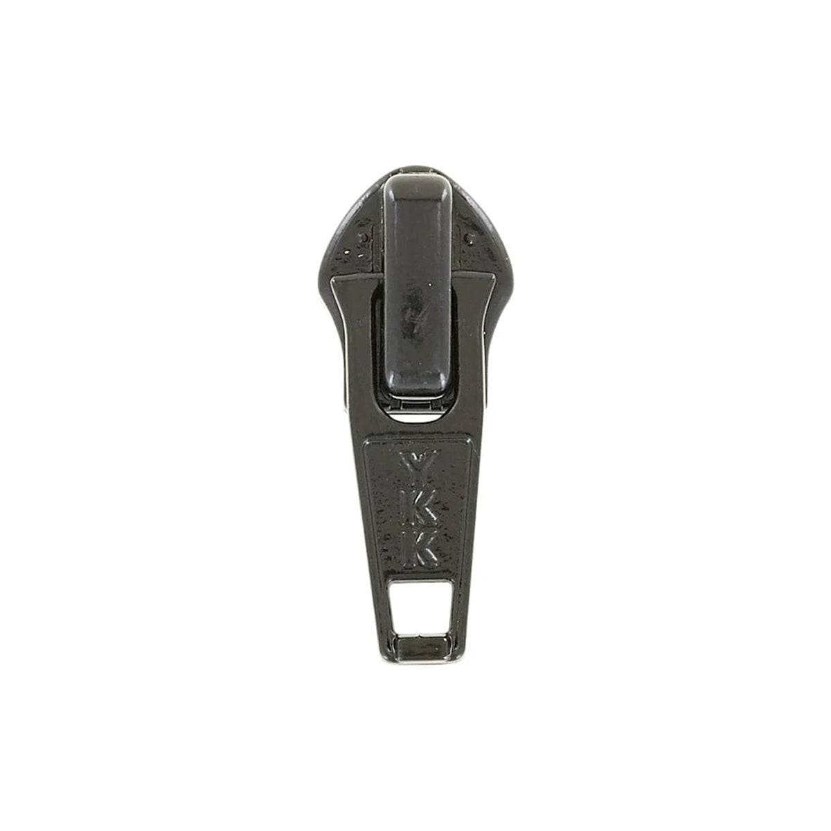 #5 Shiny Black, Coil, YKK Short Tab Auto Lock Zipper Slider, Zinc Alloy