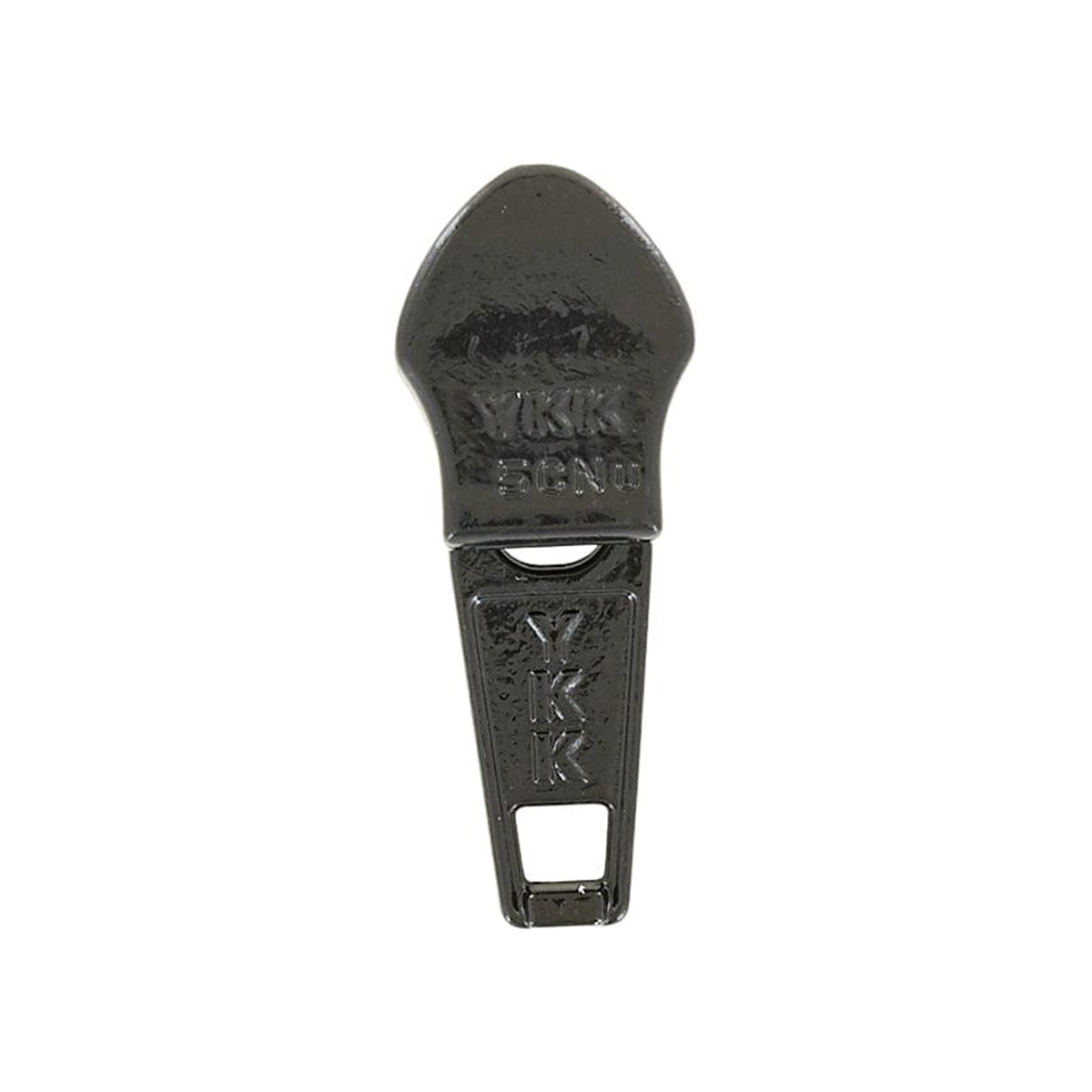 #5 Shiny Black, Coil, YKK Short Tab Auto Lock Zipper Slider, Zinc Alloy