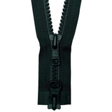 #5 Vislon, Black, 36" YKK Separating Two-Way Jacket Zipper, Plastic