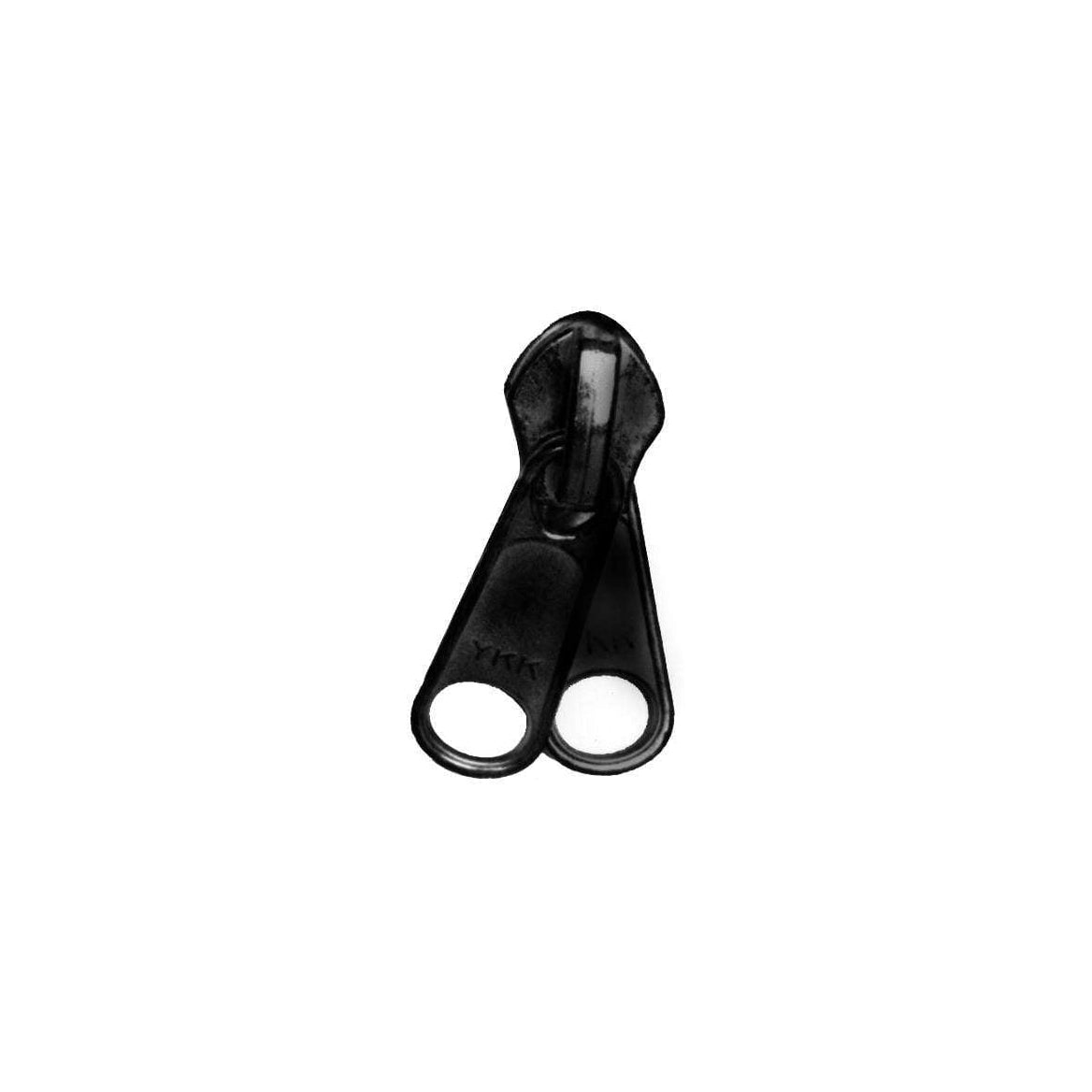 #8 Black, Coil, YKK Long Tab Reversible Zipper Slider, Zinc Alloy