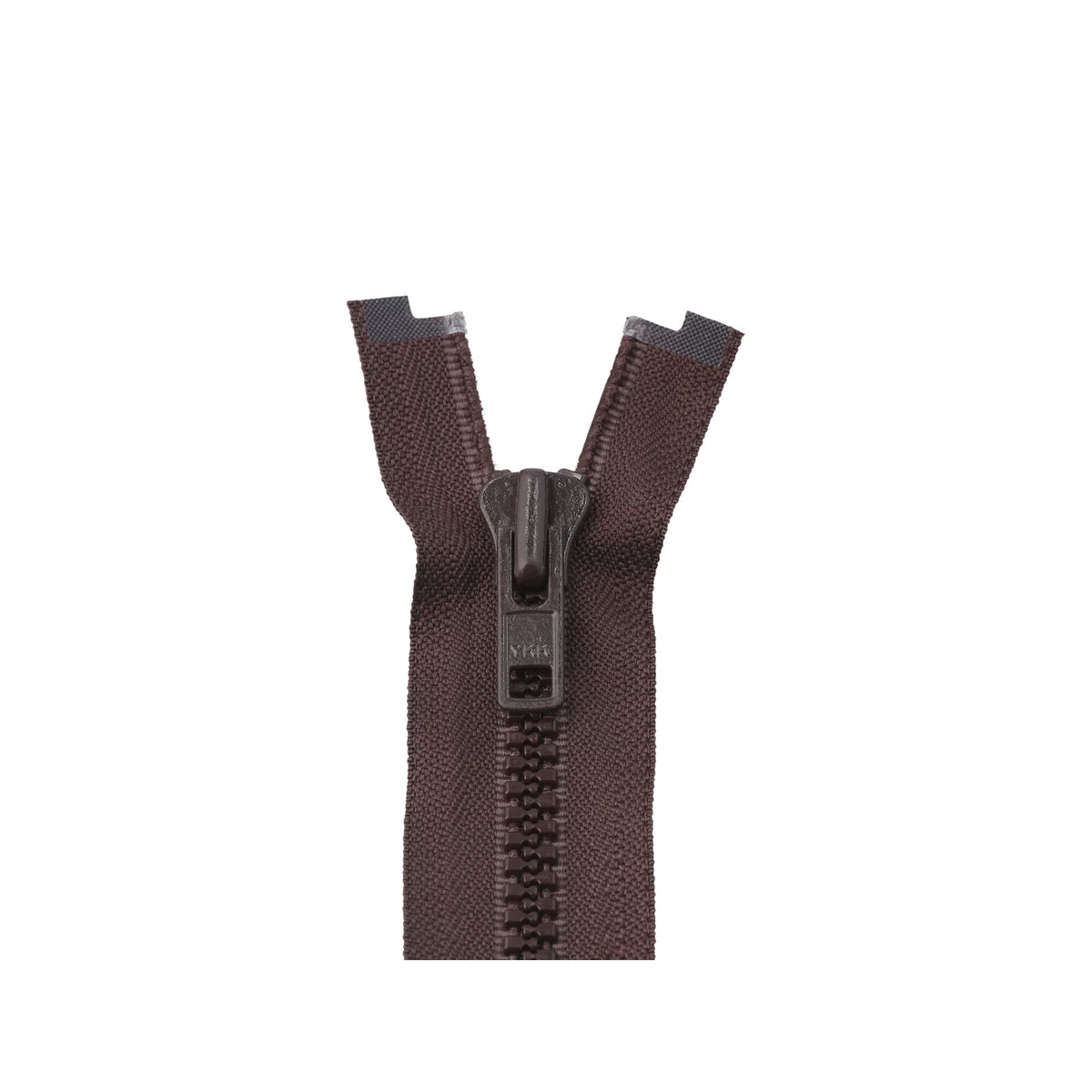 #8 Vislon, Brown, 30" YKK Separating Jacket Zipper, Plastic