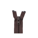 #8 Vislon, Brown, 30" YKK Separating Jacket Zipper, Plastic