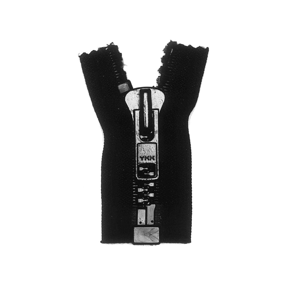 #8 Vislon, Black, 24" YKK Separating Jacket Zipper, Plastic