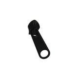 #9 Black, Coil, YKK Long Tab Semi-Swivel Zipper Slider, Zinc Alloy