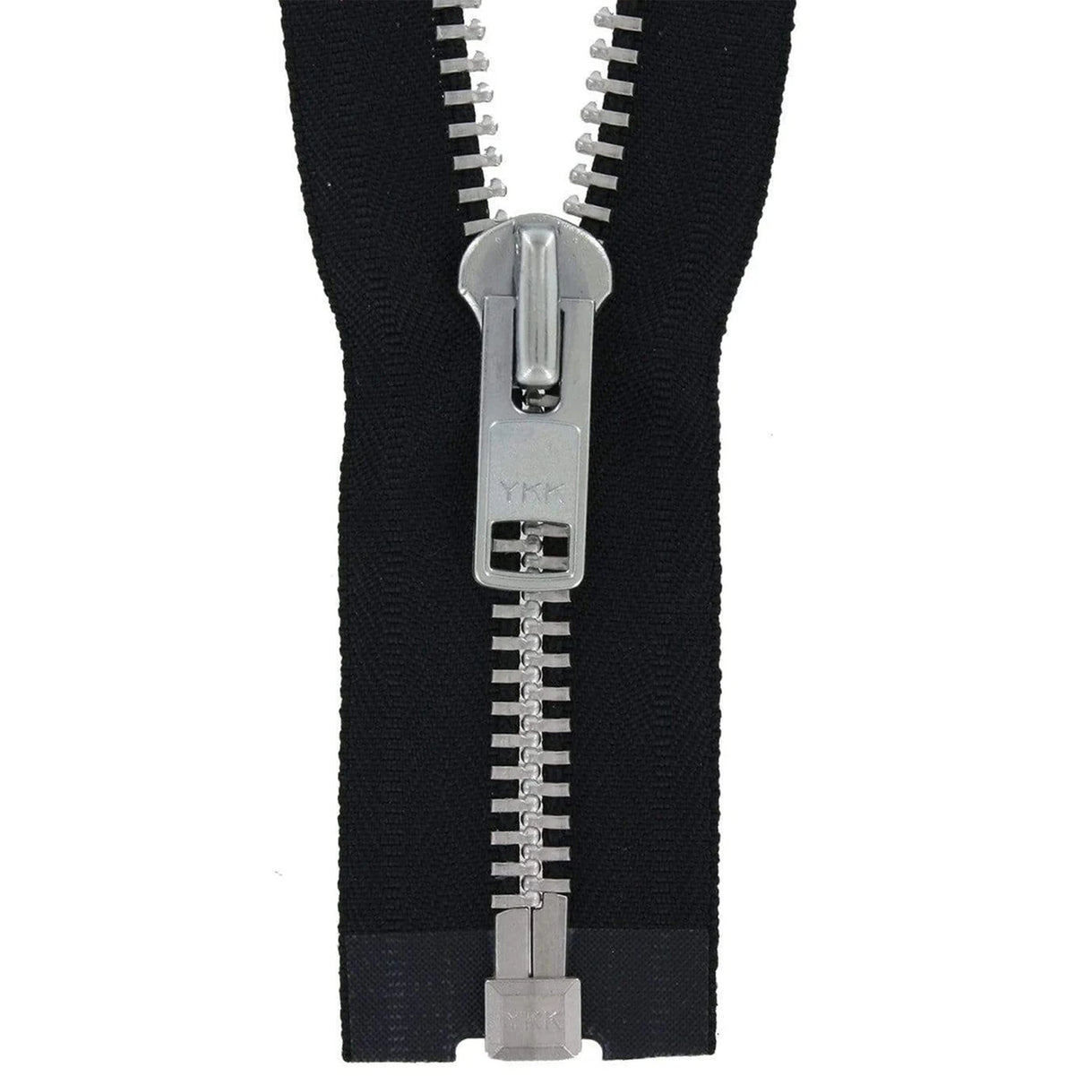 #10 Metal, Black, 30" YKK Separating Jacket Zipper with Aluminum Teeth