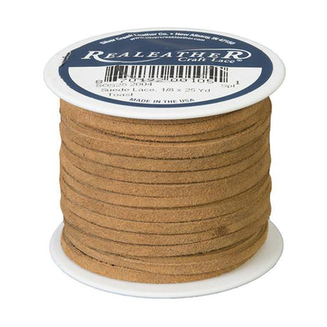 Spooled Suede Lace, 1/8" x 25 yards