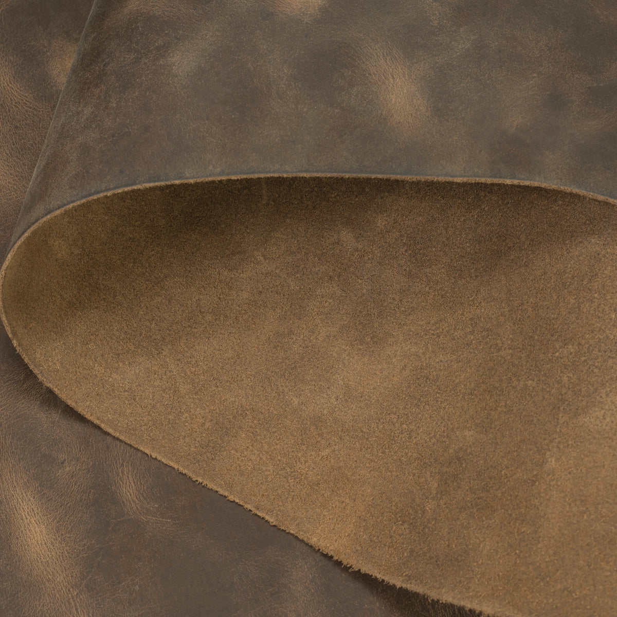 Chrome Tanned Pull-Up Leather, 5-6 oz., Brown