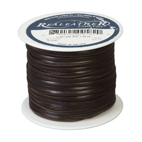 Calf Lace, 3/32” x 50 yards, Dark Brown