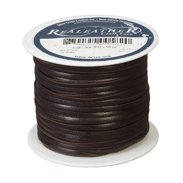 Calf Lace, 3/32” x 50 yards, Dark Brown