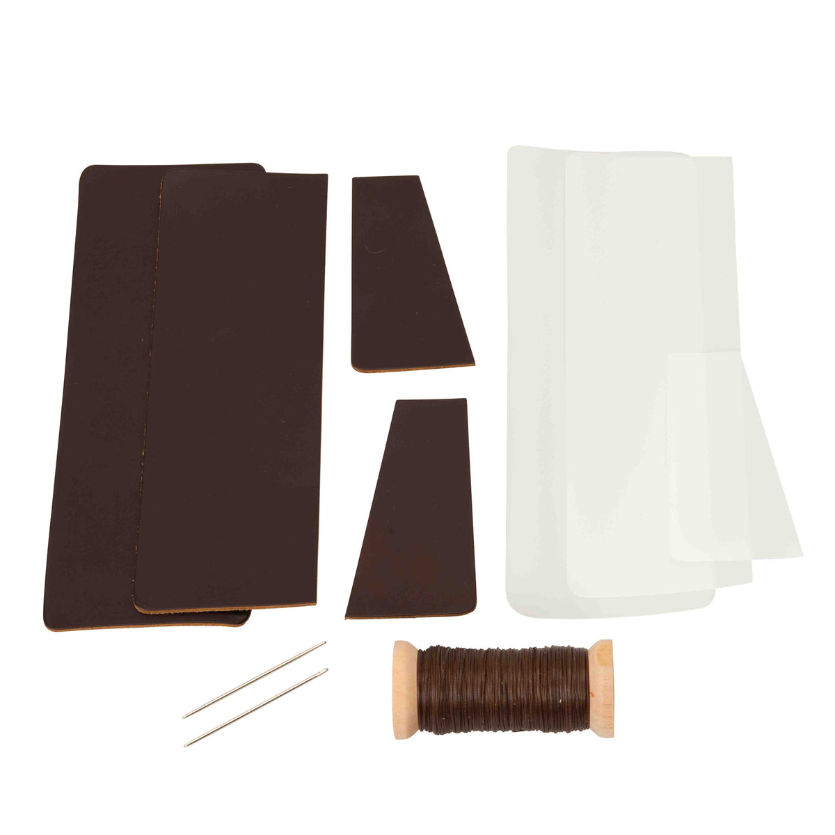 Wallet and Cardholder Leathercrafting Kit, Brown