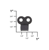 Ohio Travel Bag Fasteners 1/4" Black, Boot Hook, Steel, #A-309-BLK A-309-BLK
