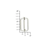 1" Shiny Nickel, Adjustable Strap Slide, Steel