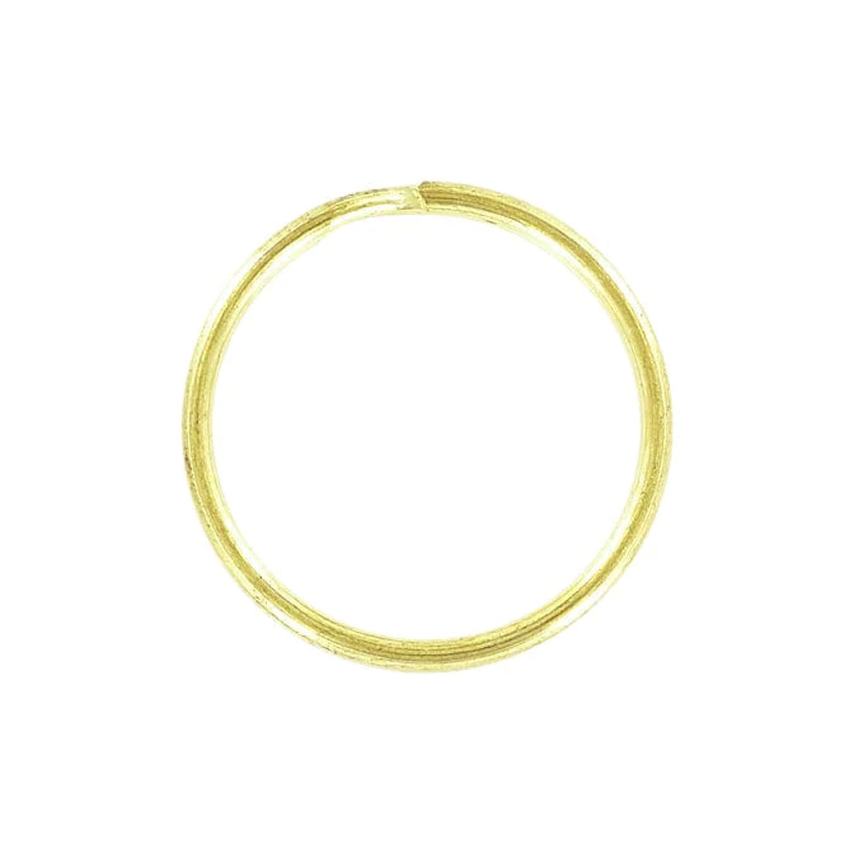 1 1/8" Brass, Split Key Ring, Steel