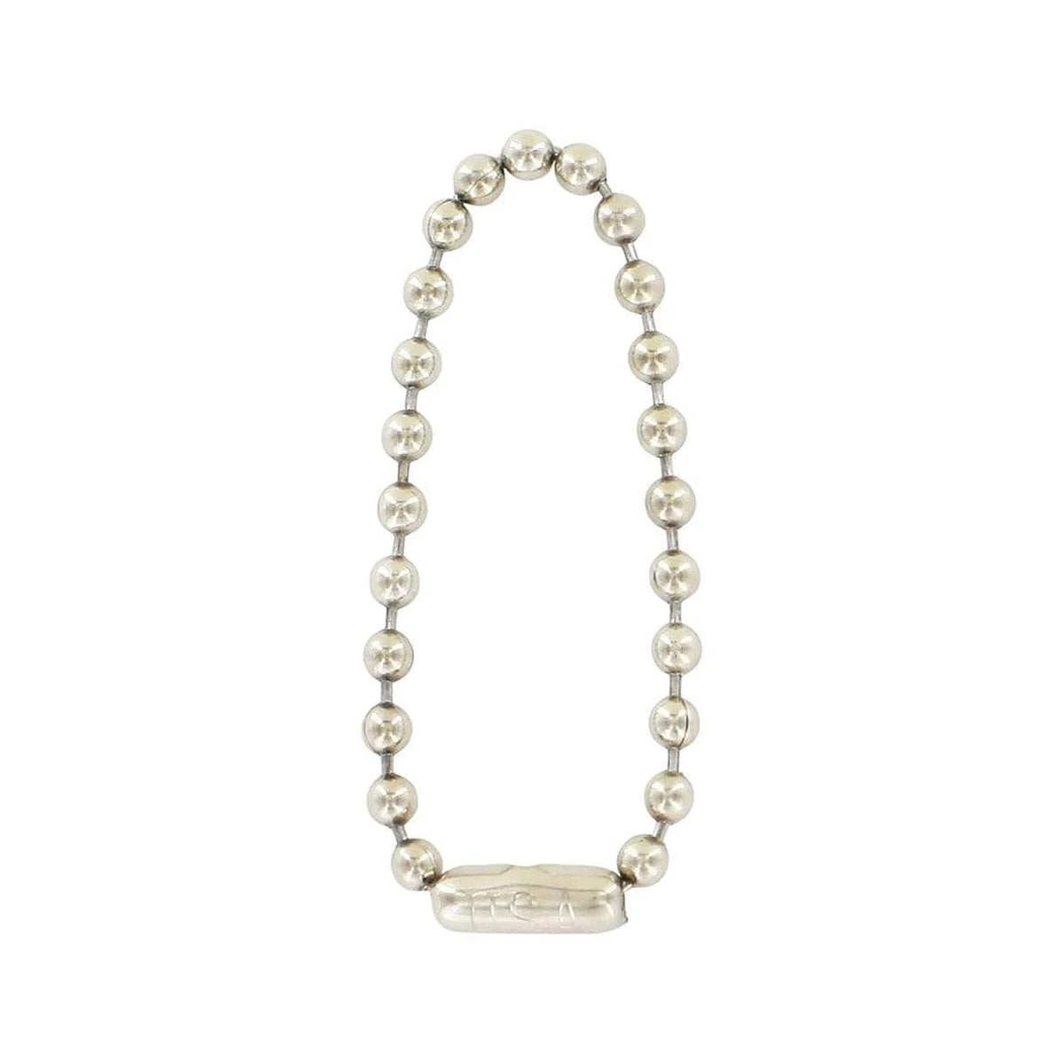 4 1/2" Nickel, Beaded Key Chain, Steel