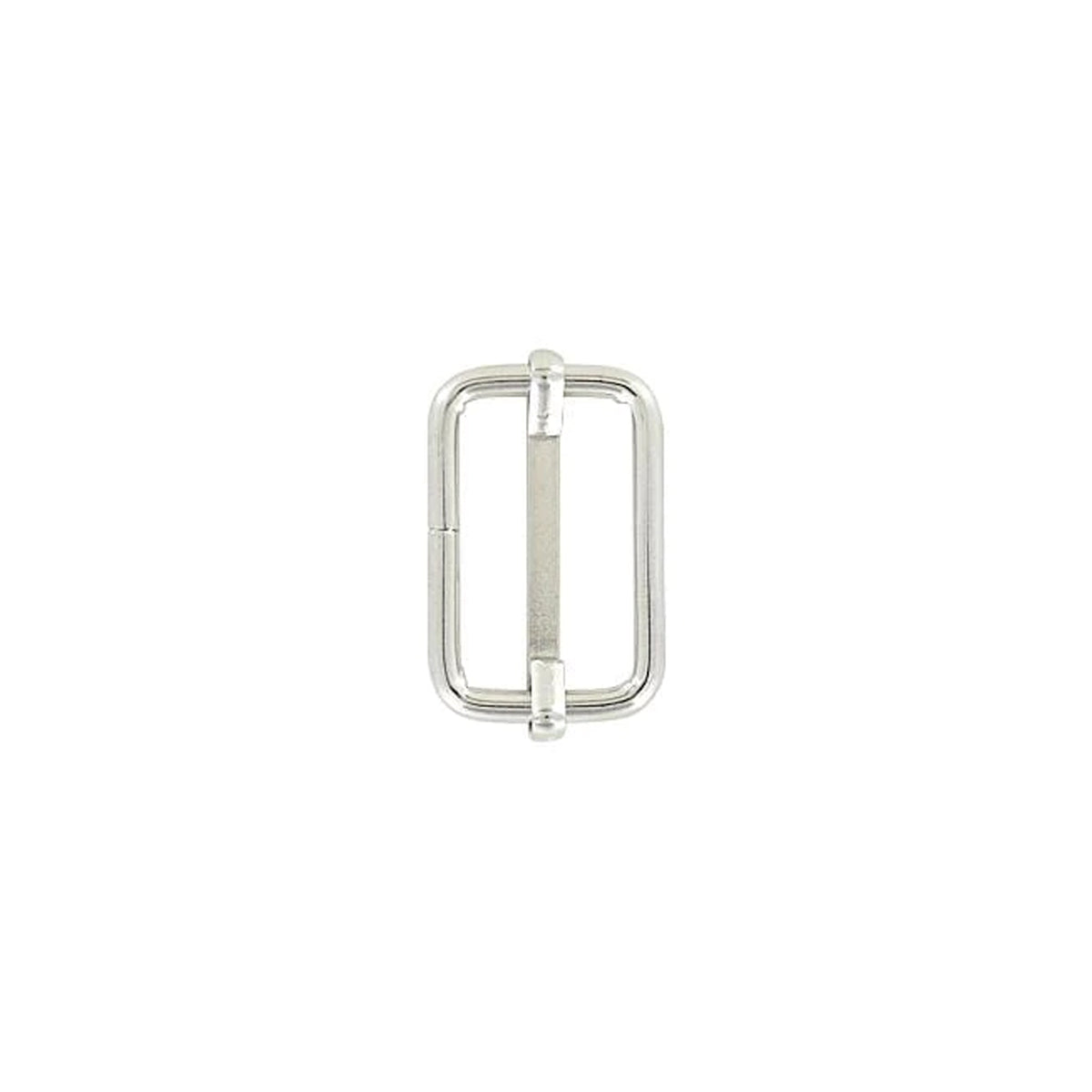 1" Shiny Nickel, Adjustable Strap Slide, Steel