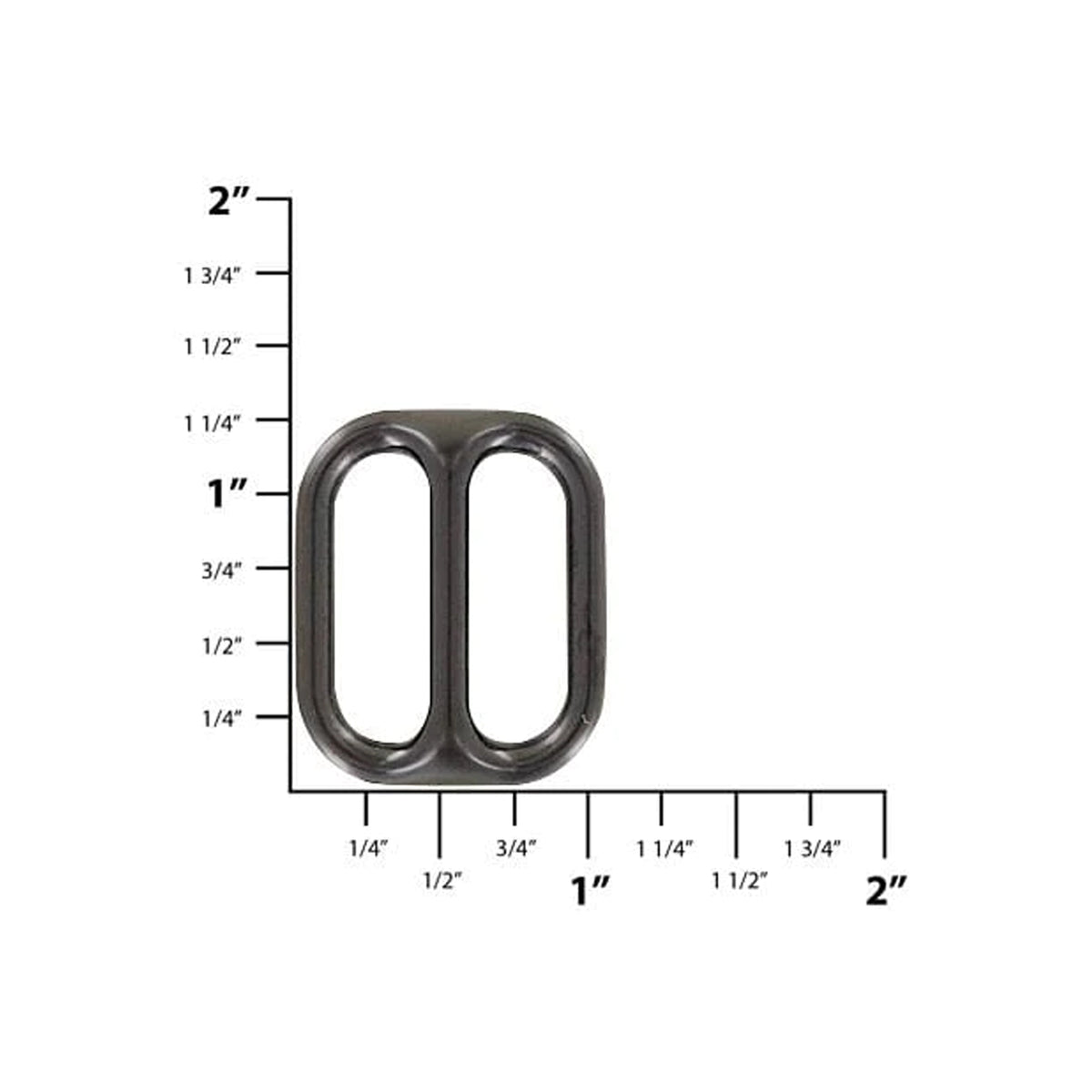 1" Matte Black, Concave Slide, Zinc Alloy