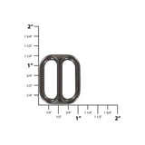 1" Matte Black, Concave Slide, Zinc Alloy