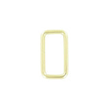 1 1/4" Shiny Brass Plate, Split Rectangular Ring, Steel