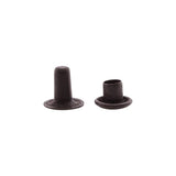 7mm Black, Single Cap Jiffy Rivet, Solid Brass-100ct