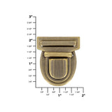 1 11/16 Antique Brass, Tuck Catch, Steel