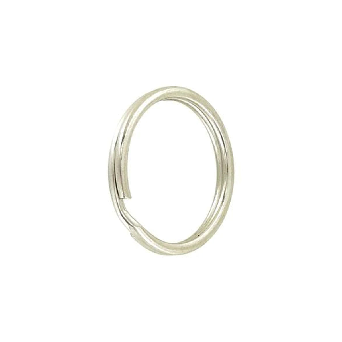 3/4" Nickel, Split Key Ring, Steel
