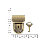 1 1/4" Antique Brass, Tuck Lock, Zinc Alloy